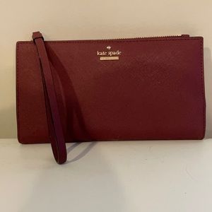 Kate Spade Red Wristlet Wallet